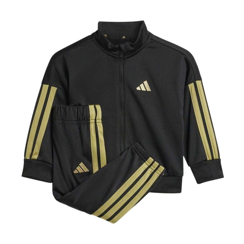 Adidas Baby 3 Stripes Tracksuit Set / Black/Gold